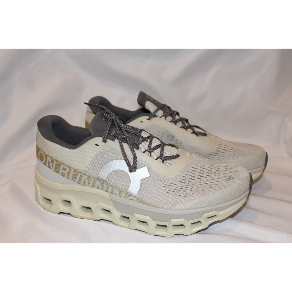 ON CLOUD MEN CLOUDMONSTER‎ 2 ATHLETIC RUNNING SHOES CREAM ICE NIB - Picture 2 of 7